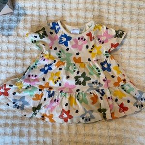 Hanna Andersson Girls Tiered Floral Top sz 3T